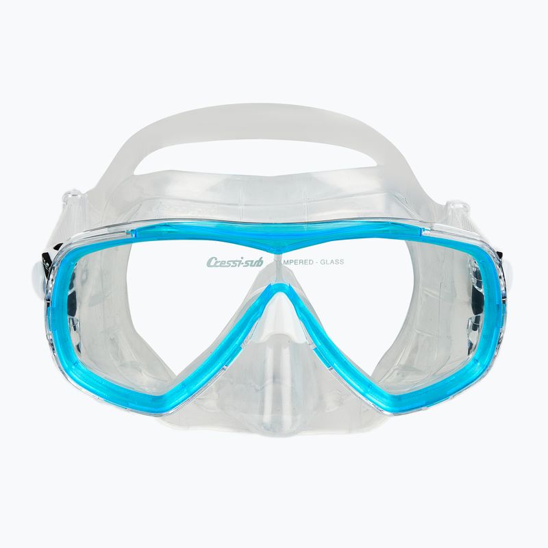 Cressi Estrella + Seal Dry clear/aquamarine diving set 4