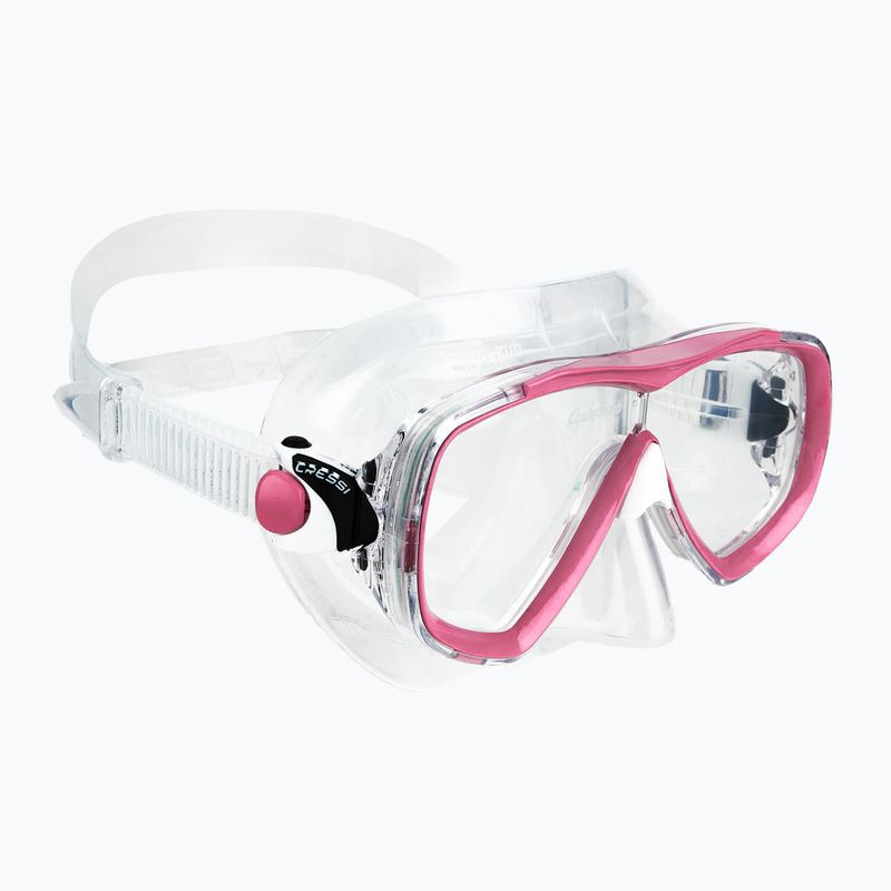 Cressi Estrella + Seal Dry clear/pink diving set 2