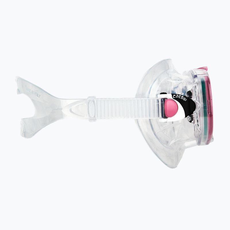 Cressi Estrella + Seal Dry clear/pink diving set 5