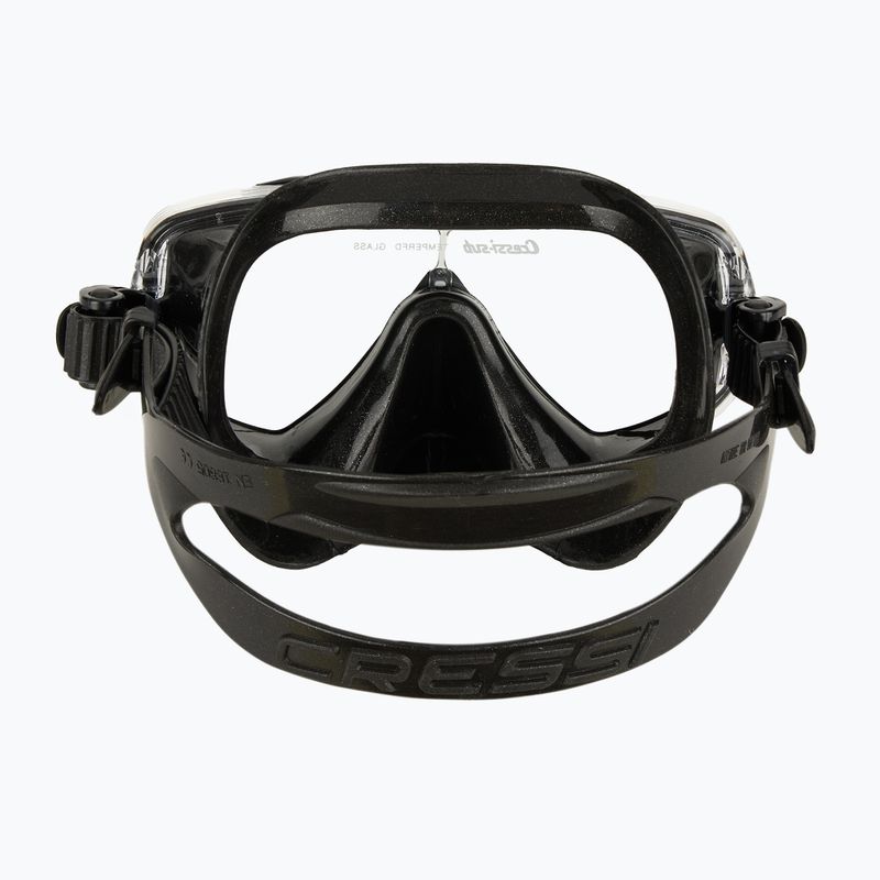 Cressi Estrella + Seal Dry diving set black/black 6