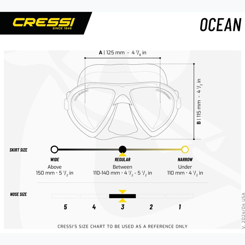 Cressi Ocean diving mask black/blue 5