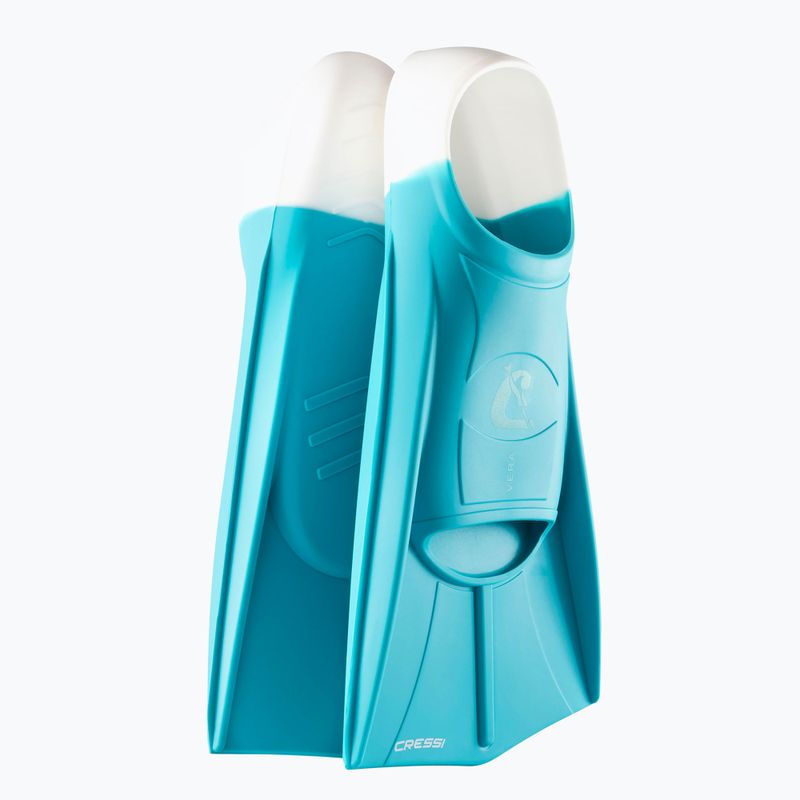 Cressi Vera aquamarine/white snorkel fins 2