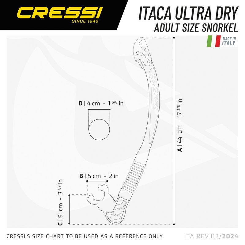 Cressi Alpha Ultra Dry clear/black/white snorkel 7