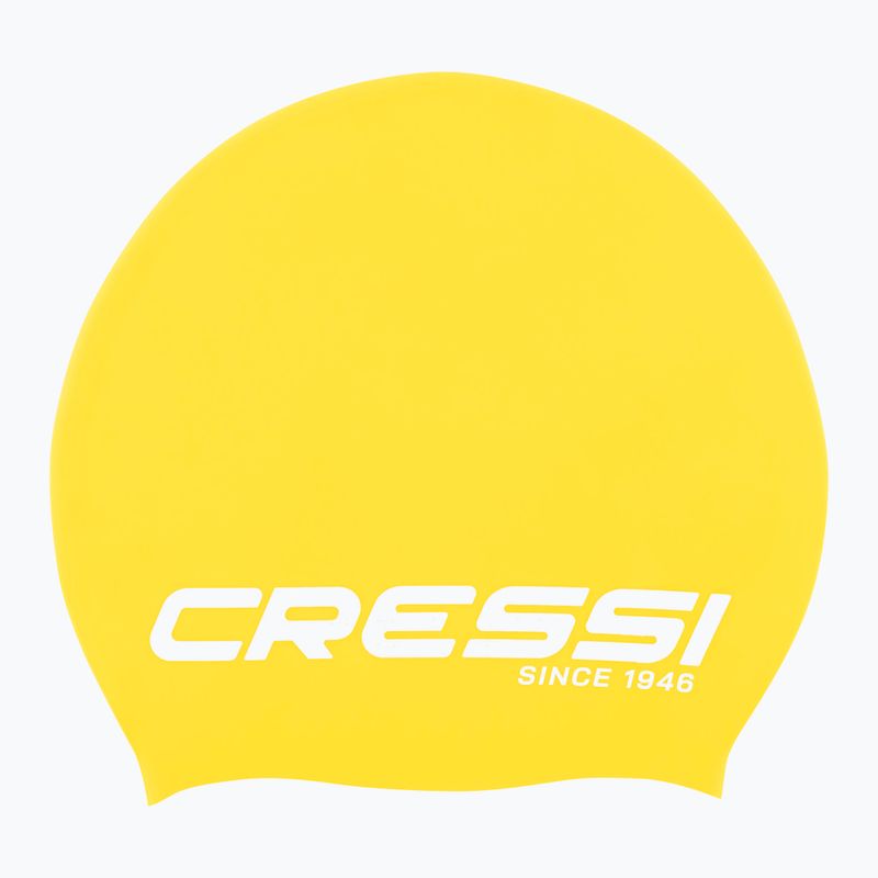 Cressi Loira Long Hair swimming cap yellow/white