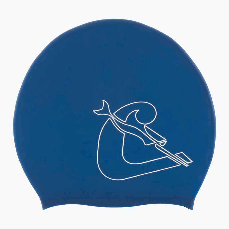 Cressi Loira Long Hair swimming cap blue/white 2