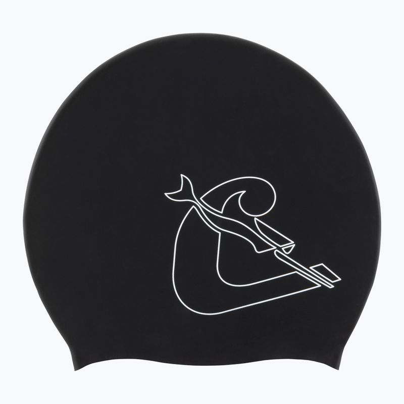 Cressi Loira Long Hair swimming cap black/white 2