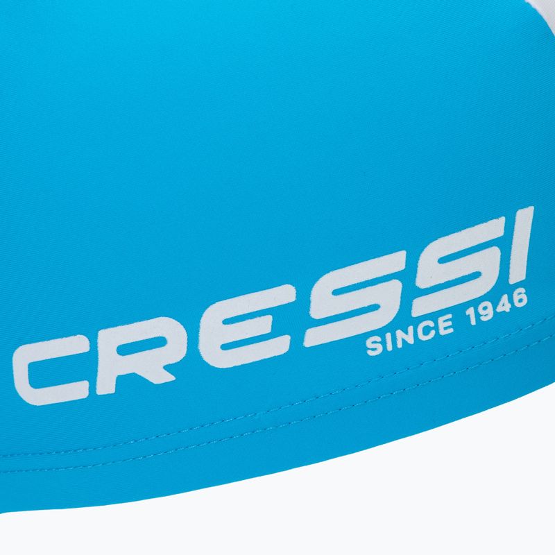 Cressi Tago azure/white children's swimming cap 3