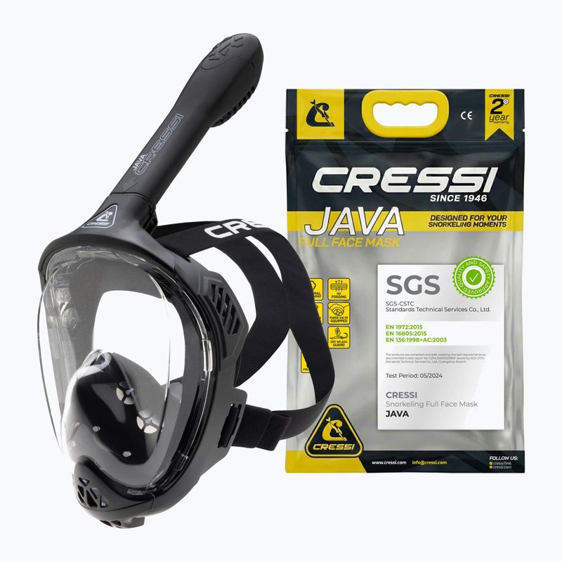 Full-face snorkelling mask Cressi Java Full Face black/black 8