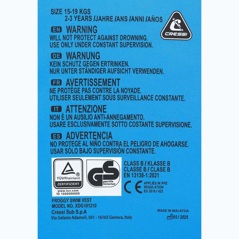 Children's buoyancy aid Cressi Froggy azure/yellow 4