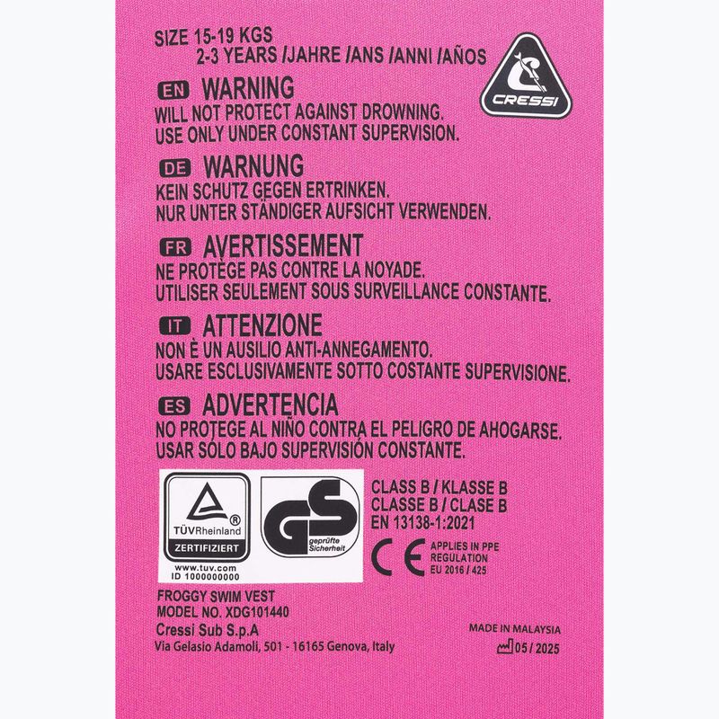 Children's buoyancy aid Cressi Froggy pink/lilac 4