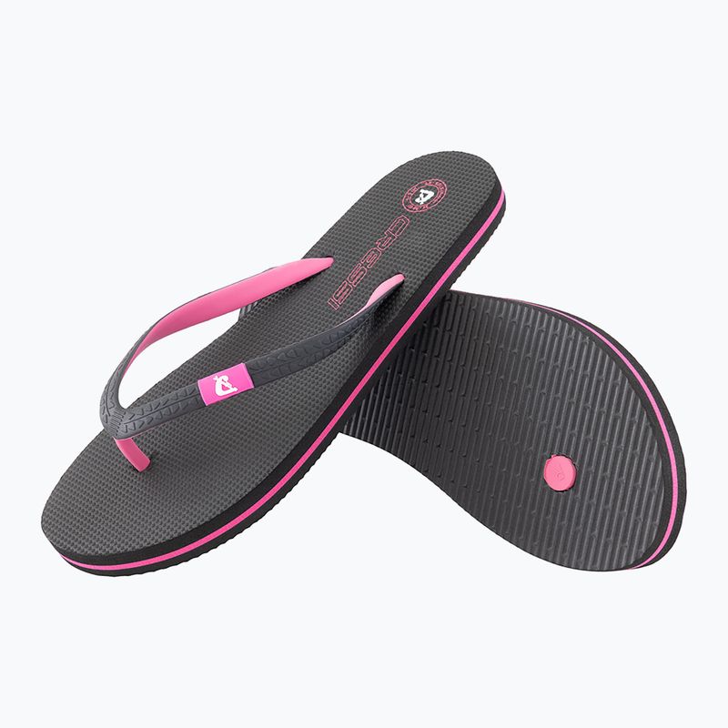 Women's flip-flops Cressi St Tropez black/fuchsia 2