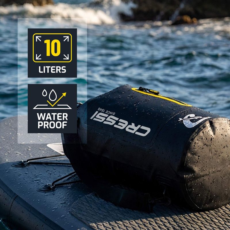 Waterproof bag Cressi Ocelot Dry Bag 10 l black/yellow 6