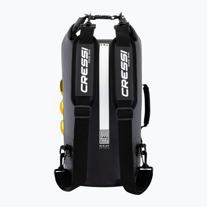 Waterproof bag Cressi Ocelot Dry Bag 20 l black/yellow 2