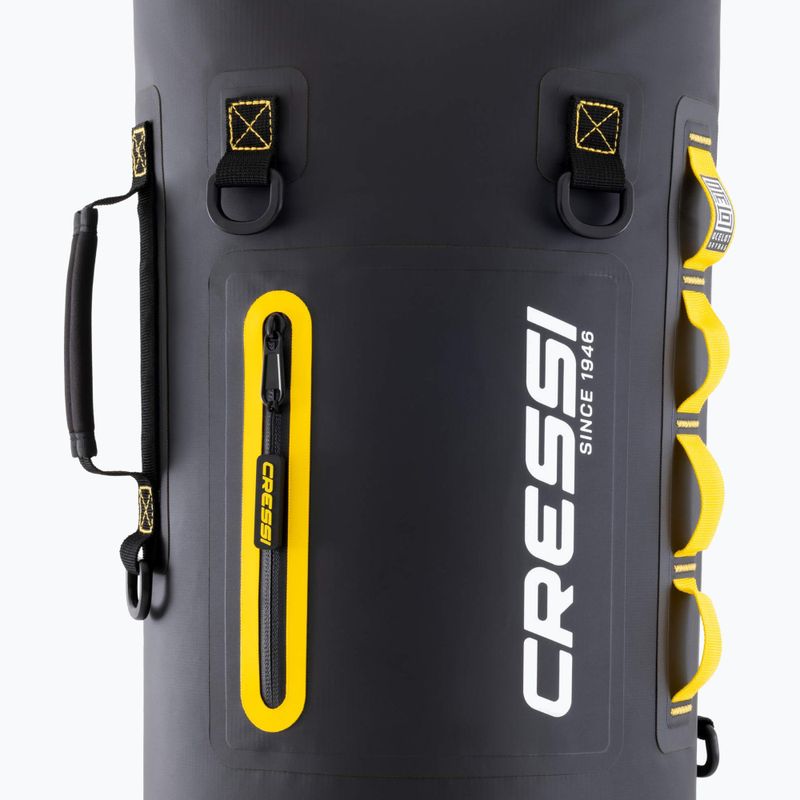 Waterproof bag Cressi Ocelot Dry Bag 30 l black/yellow 3
