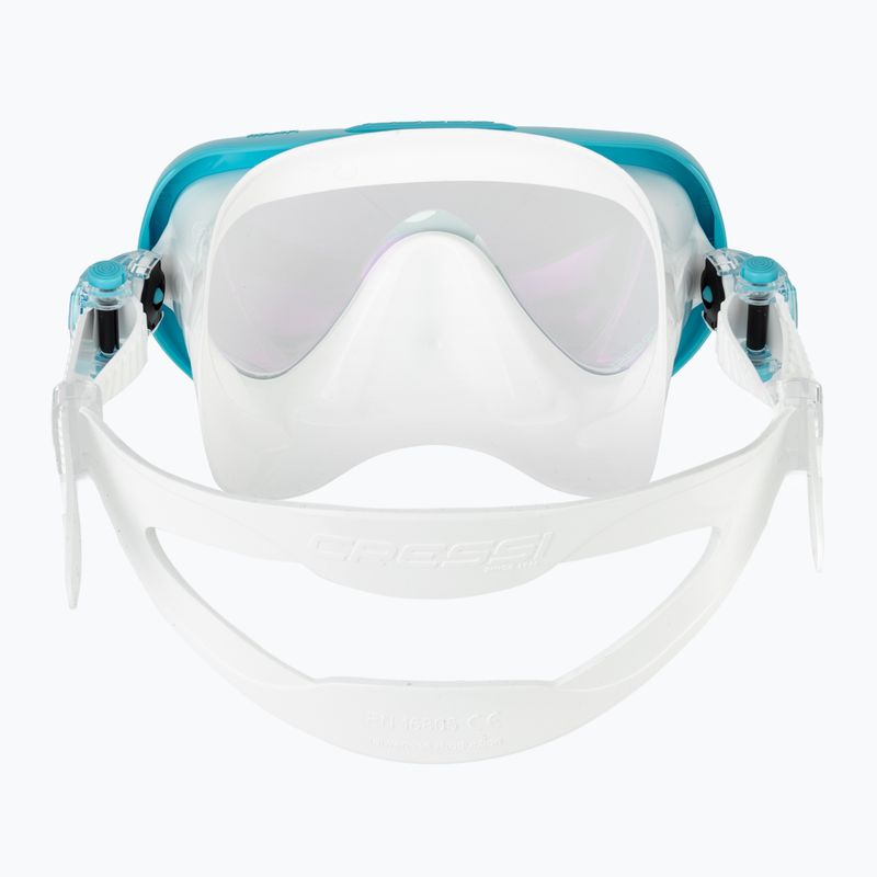 Women's diving mask Cressi Honey 420 UV white/aquamarine/blue/orange 4