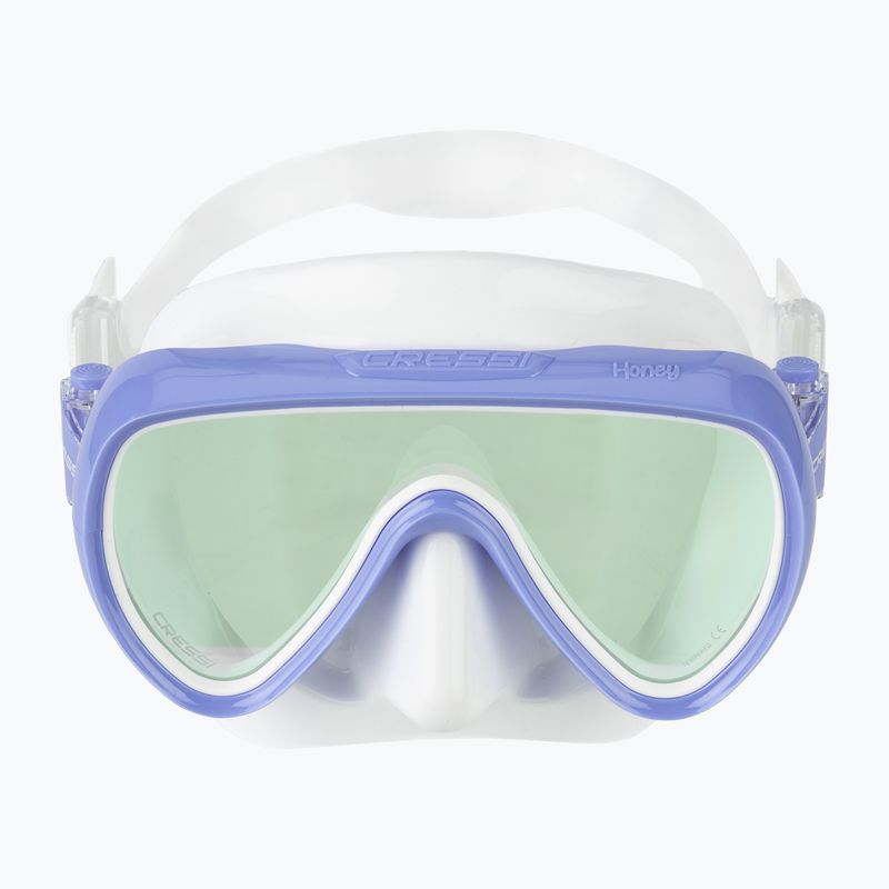 Women's diving mask Cressi Honey 420 UV white/lilac/blue/orange 2
