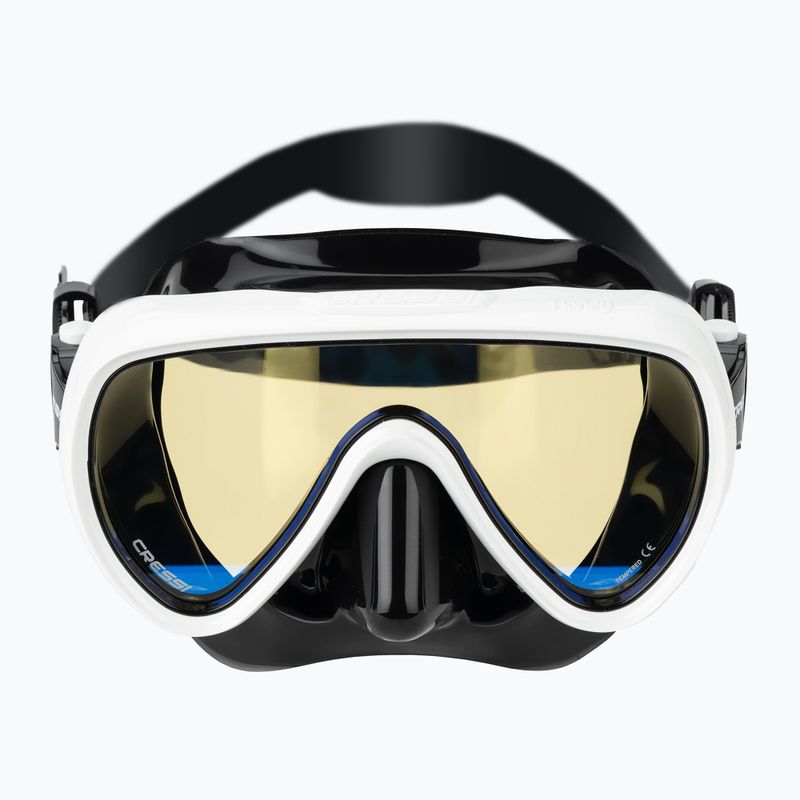 Women's diving mask Cressi Honey 420 UV black/white/yellow/blue 2