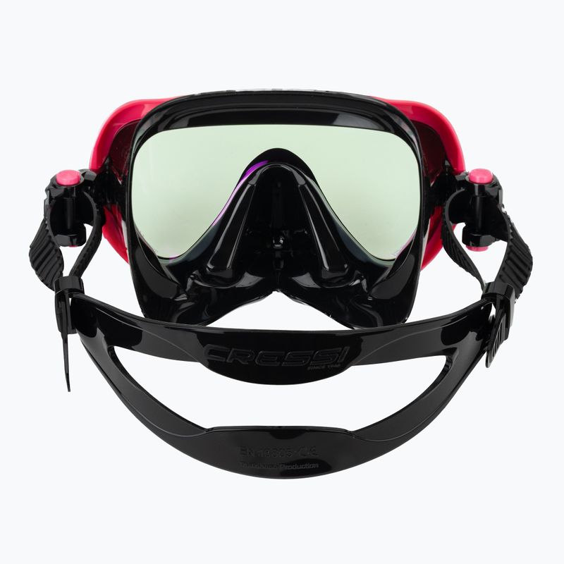 Women's diving mask Cressi Honey 420 UV black/fuchsia/blue/orange 4