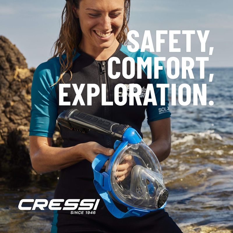 Full-face snorkelling mask Cressi Komodo Full Face black/yellow 12