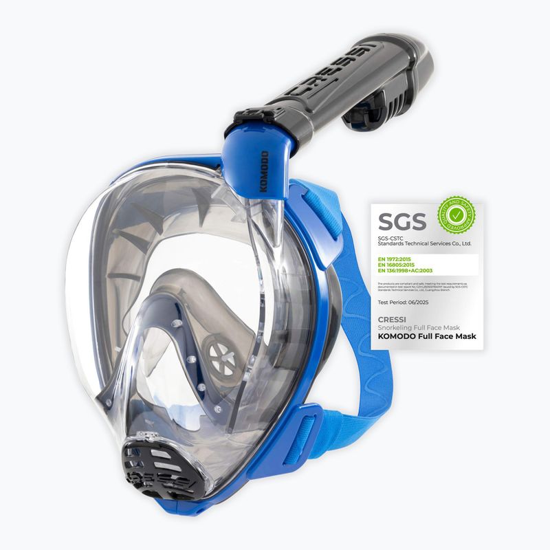 Full-face snorkelling mask Cressi Komodo Full Face blue/black 2