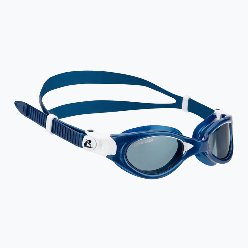 Women's swim goggles Cressi Flash blue metal/white smoked