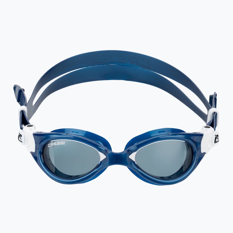 Women's swim goggles Cressi Flash blue metal/white smoked 2