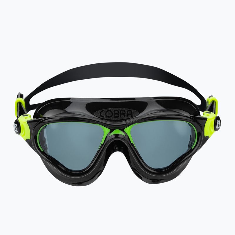 Swim mask Cressi Cobra black/black/lime smoked 2