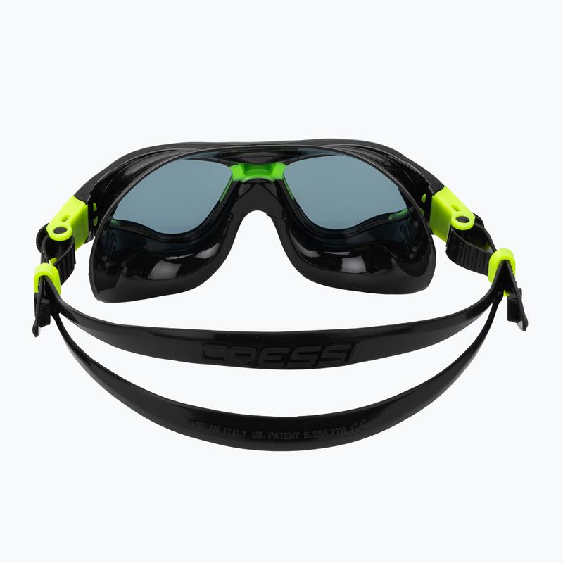Swim mask Cressi Cobra black/black/lime smoked 4