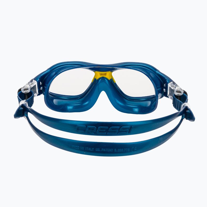 Children's swim mask Cressi Mini Cobra blue/yellow 4