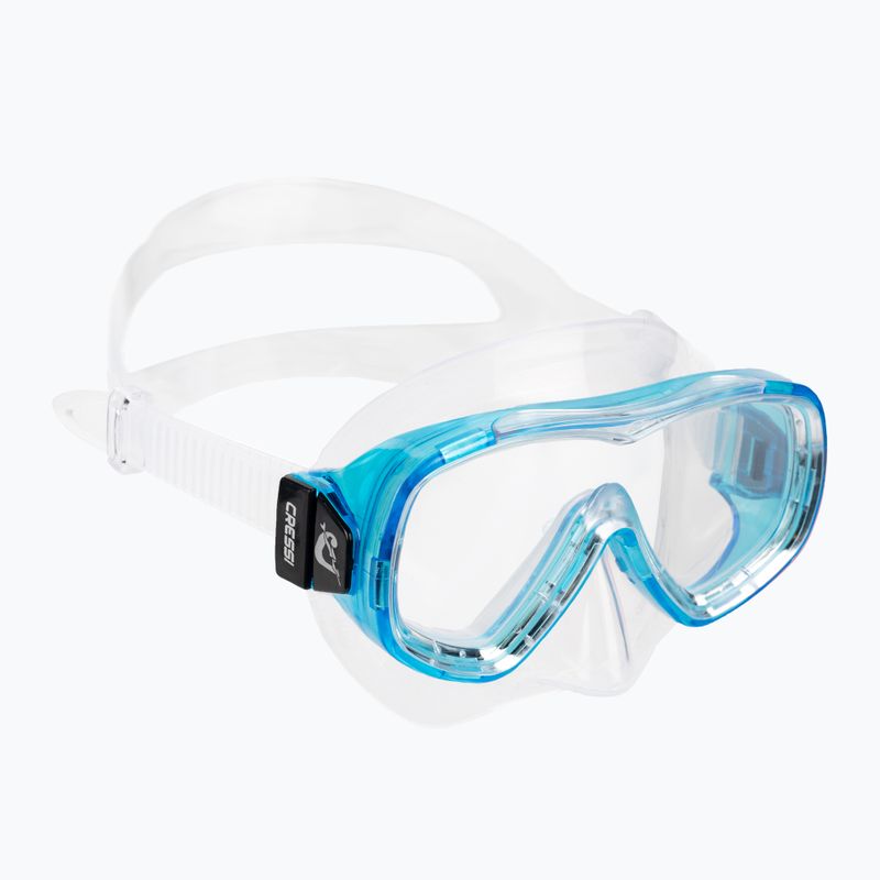 Cressi Piumetta children's snorkelling mask silver-blue DN200563