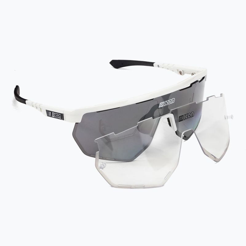 SCICON Aerowing white gloss/scnpp multimirror silver cycling glasses EY26080802