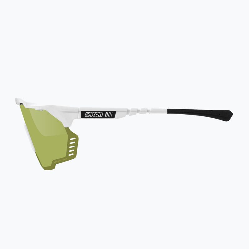 SCICON Aeroshade Kunken white gloss/scnpp green trail cycling glasses EY31150800 4