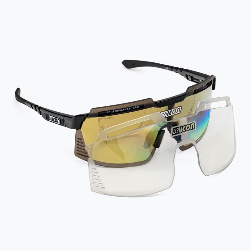 SCICON Aerowatt Foza black gloss/scnpp multimirror bronze cycling glasses EY38070200