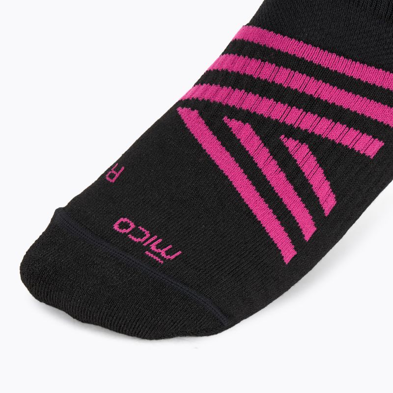 Ski socks Mico Heavy Weight Superthermo Primaloft Merino Ski nero fucsia 3