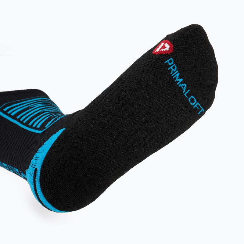 Ski socks Mico Heavy Weight Superthermo Primaloft Merino Ski nero turchese 4