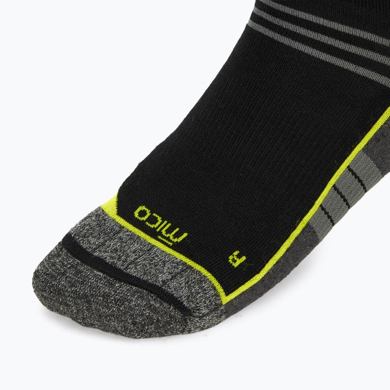Ski socks Mico Medium Weight Superthermo Natural Marino Ski nero/giallo fluo 3