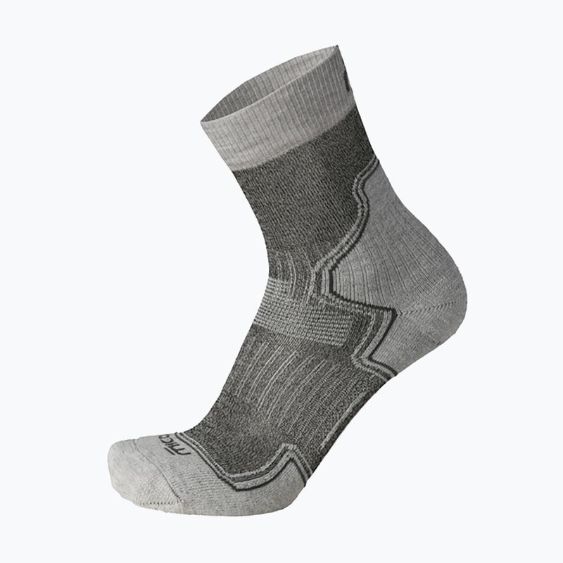Mico Light Weight Extra Dry Hike Crew light grey trekking socks CA03069