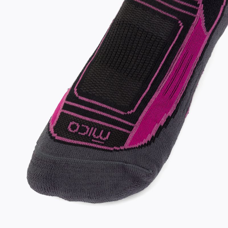 Women's trekking socks Mico Medium Weight Crew Hike Extra Dry grey-pink CA03022 3