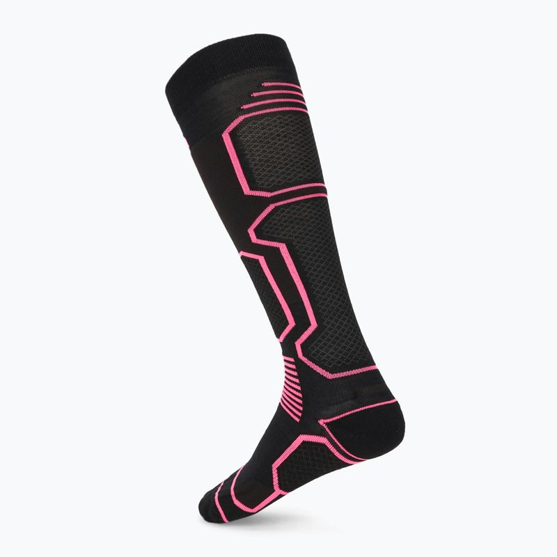 Ski socks Mico Medium Weight Warm Control Ski nero fucsia fluo 2