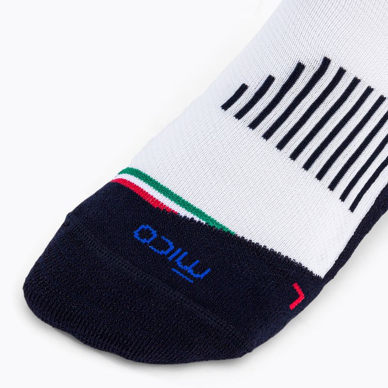 Mico Medium Weight M1 Ski Socks white and blue CA00102 3