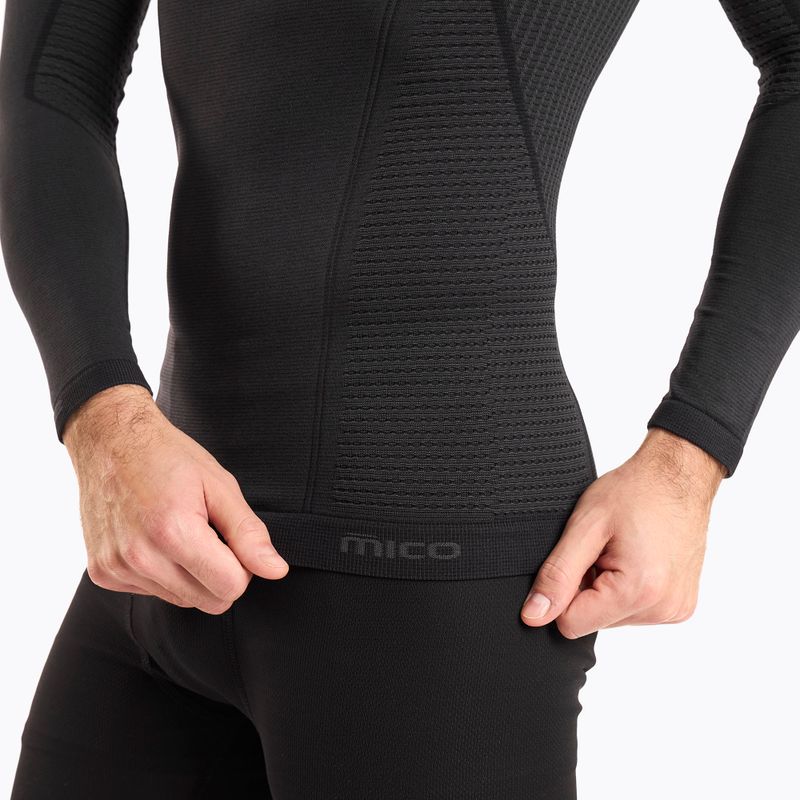 Men's thermal active sweatshirt Mico Odor Zero Mock Neck nero 5