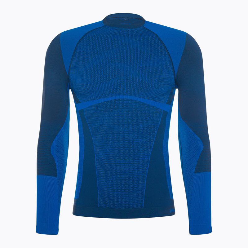 Men's Mico Warm Control Round Neck thermal T-shirt blue IN01850 5