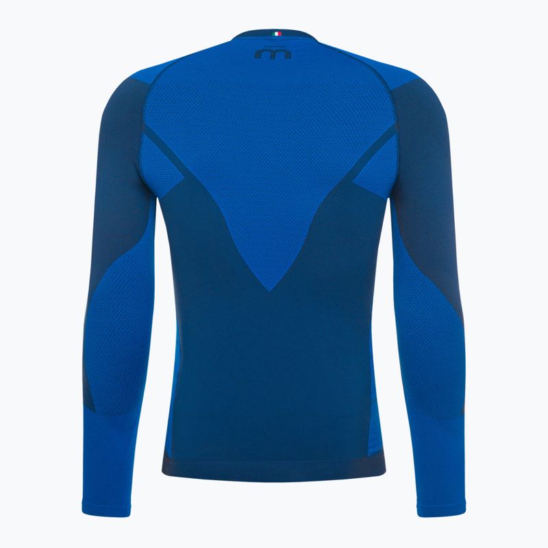 Men's Mico Warm Control Round Neck thermal T-shirt blue IN01850 6