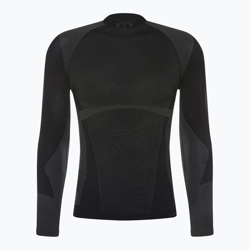 Men's Mico Warm Control Mock Neck thermal T-shirt black IN01851 6