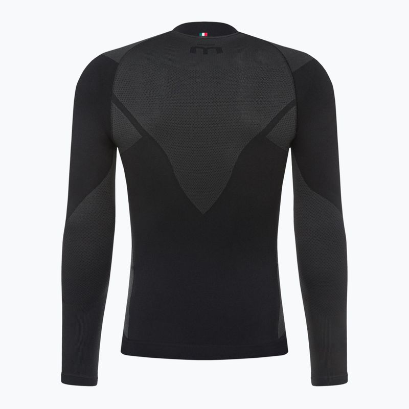 Men's Mico Warm Control Zip Neck thermal T-shirt black IN01852 7