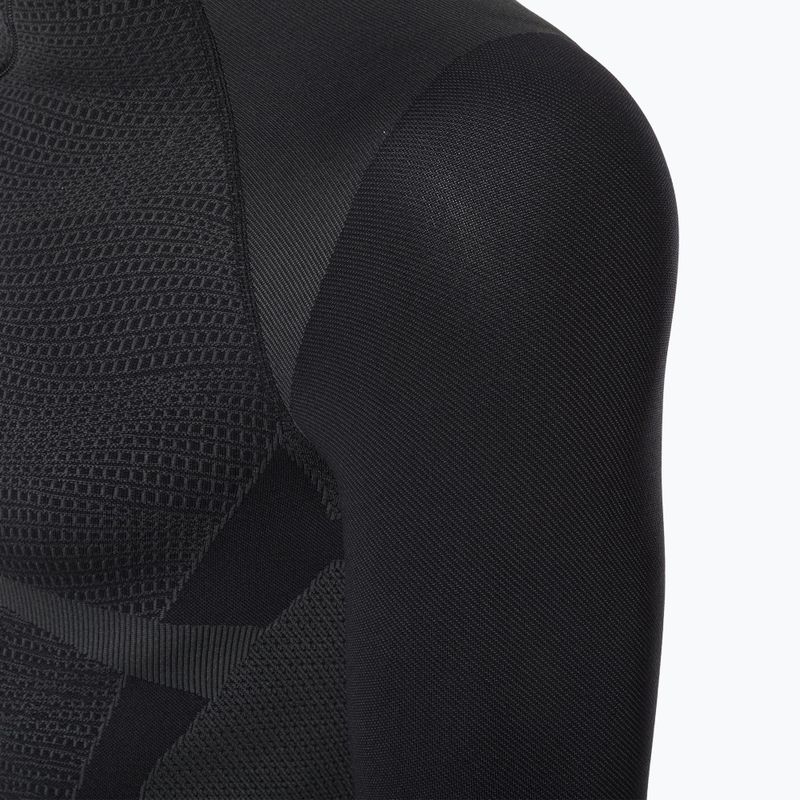 Men's Mico Warm Control Zip Neck thermal T-shirt black IN01852 8
