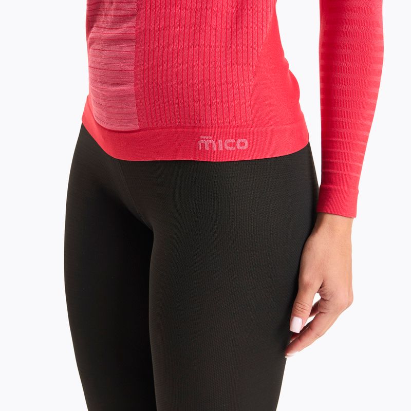 Women's thermal top Mico Warm Control Round Neck fragola 5