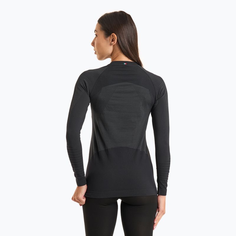 Women's thermal active sweatshirt Mico Warm Control Round Neck nero 2