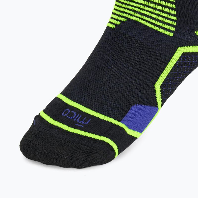 Ski socks Mico Medium Weight Warm Control Ski nero/giallo fluo 3