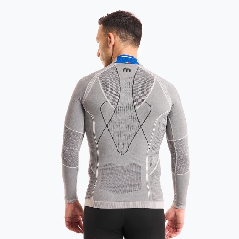 Men's thermal active sweatshirt Mico Odor Zero Mock Neck grigio 2